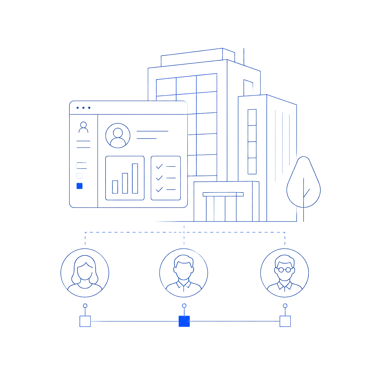 Internal Salesforce platform ownership and stakeholder illustration