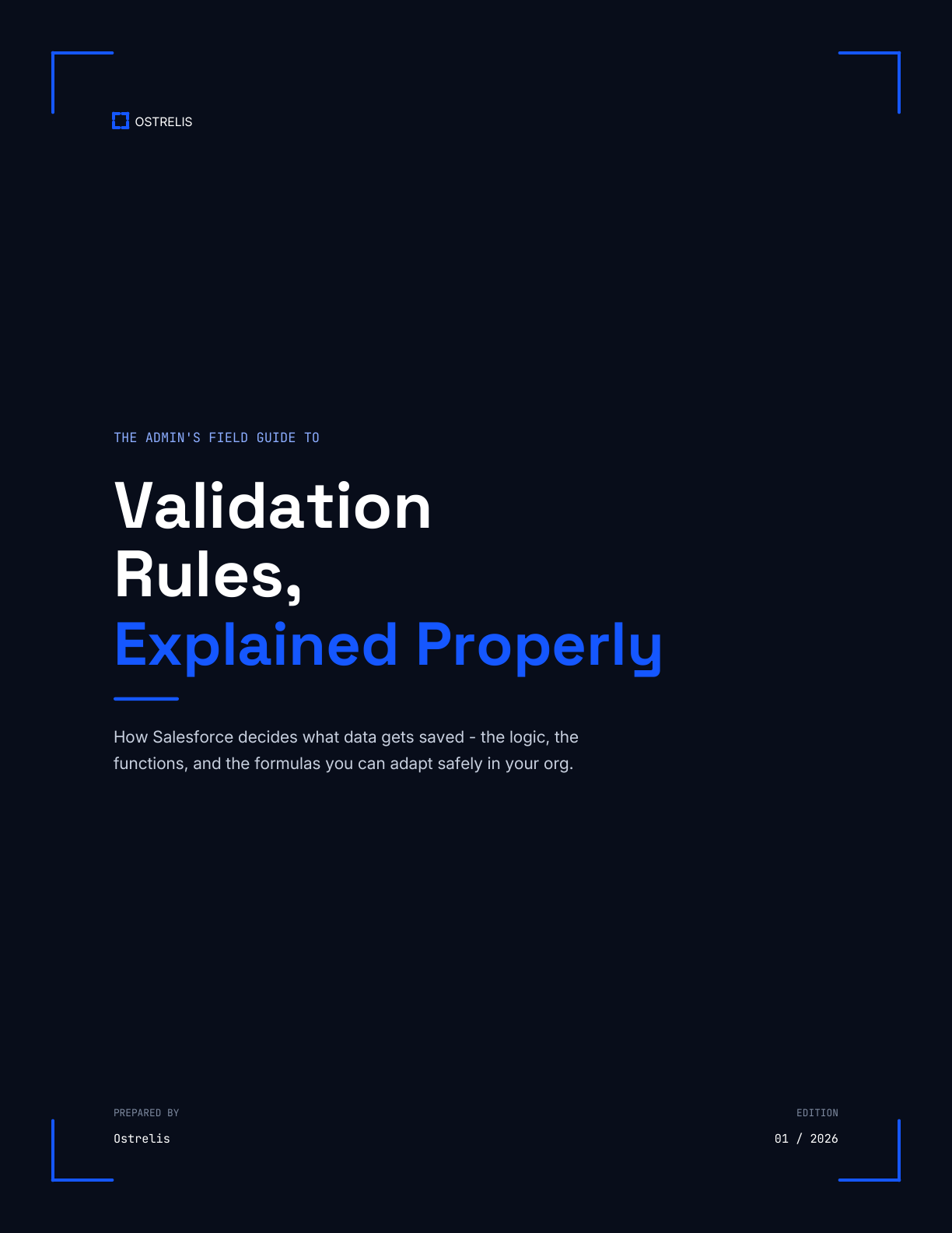 Ostrelis Salesforce validation rules guide preview